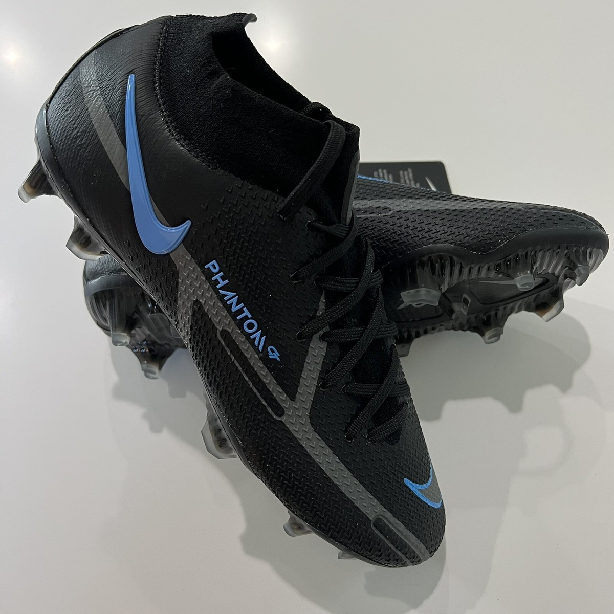 NIKE PHANTOM GT2 ELITE DF FG BLACK-IRON GREY MENS SZ 5.5