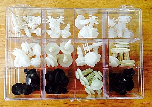 60 Interior Door Panel Trim Clips Plastic Nylon Barbed Retainers Kit ...