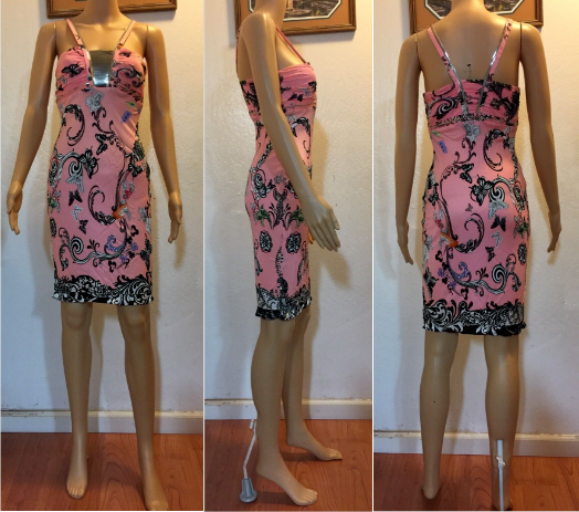 VERSACE SS10 Runway Butterfly Print Mini Jersey Dress IT40