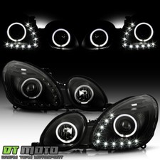For 1998-2005 Lexus Gs300 Gs400 Gs430 Led Drl Halo Black Projector Headlights