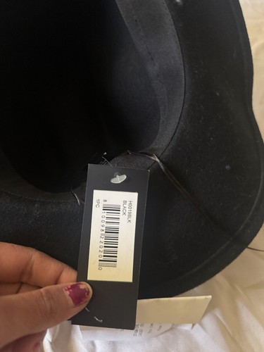 New Marcus Adler Women's Wool Blend Cow Boy Hat Black - Picture 5 of 11