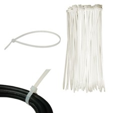 100 Pc Cable Zip Ties 6 Inch Clear Nylon Wire Cords Uv Resistant Tools New For Sale Online