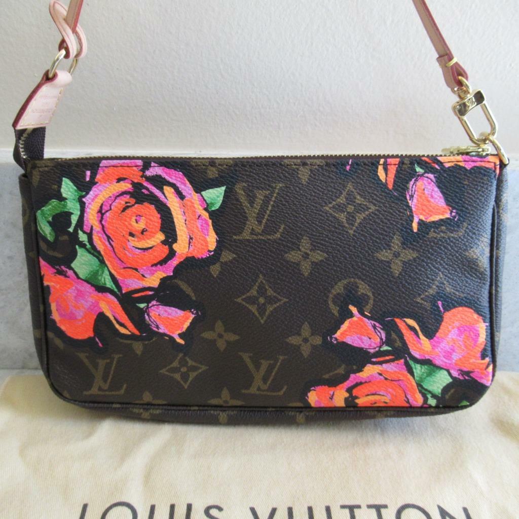 RARE Used 1x Louis Vuitton SPAIN Monogram Rose Pochette