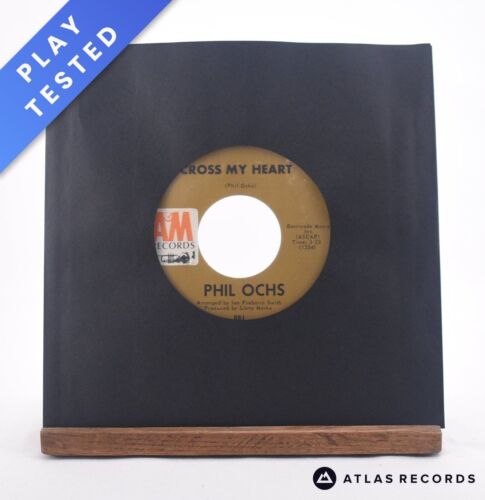 Phil Ochs - Cross My Heart / Flower Lady - 7" Vinyl Record - EX - Foto 1 di 6