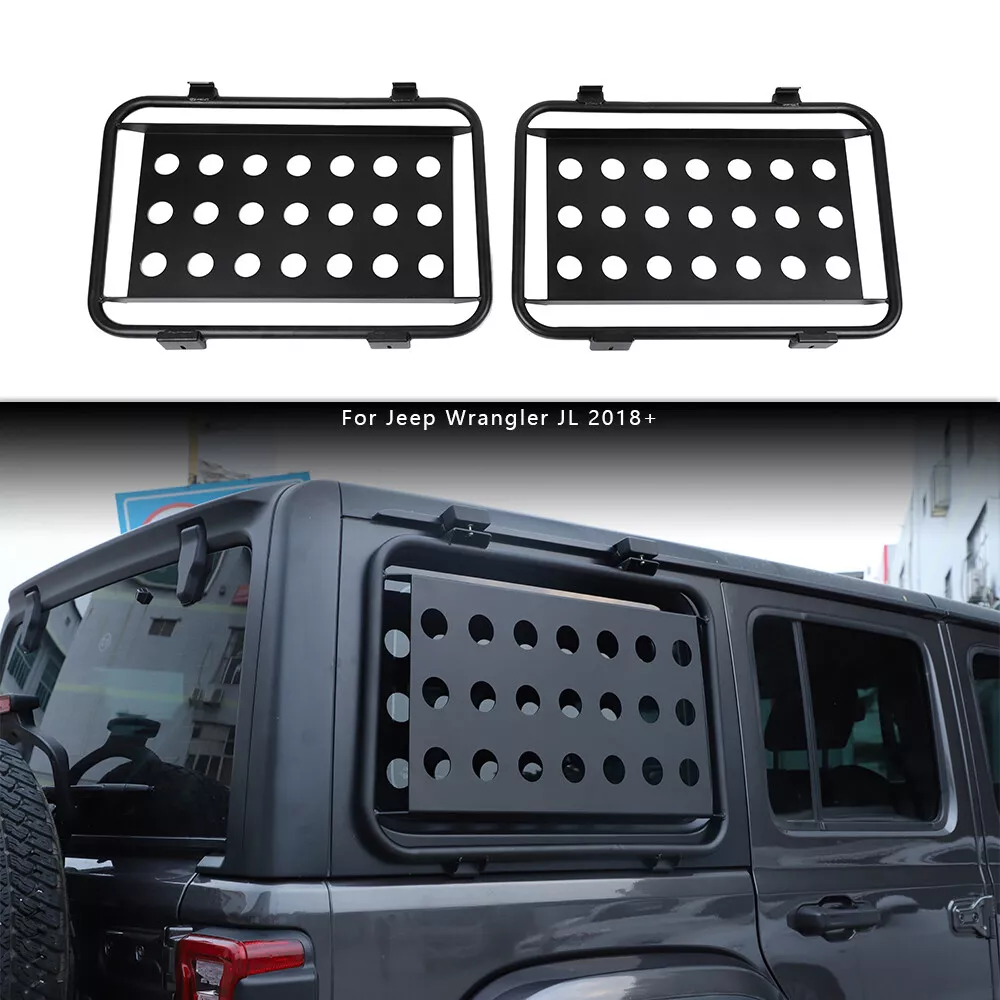 2pcs Exterior Rear Window Glass Armor Cover For Jeep Wrangler JL
