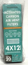 Luxoton Activated Carbon Air Vent Filters for Home Pack of 20 Floor Vent 4"x12"