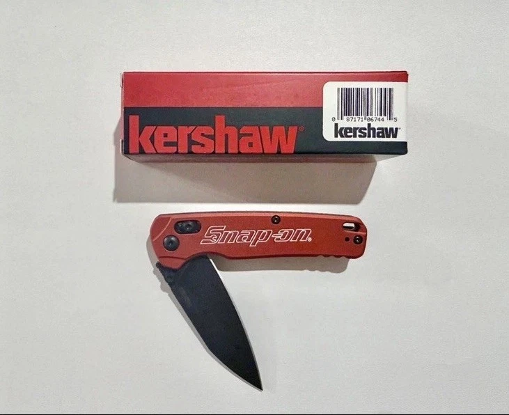 *NUEVO* Navaja de Bolsillo Plegable Snap-on KERSHAW 6105 BEL AIR EDC Hoja de Bloqueo ROJA Foto 3 de 4