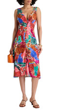 FARM Rio Jungle Collection Midi Dress (Medium) $279 NWT Made in EU