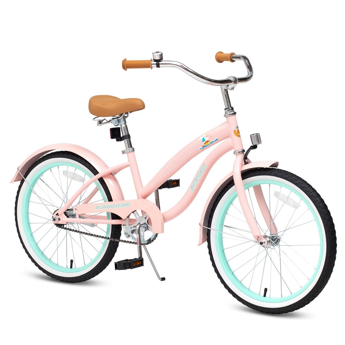 Girls Beach Cruiser Bike for Kids 5-13 Years Old, 16