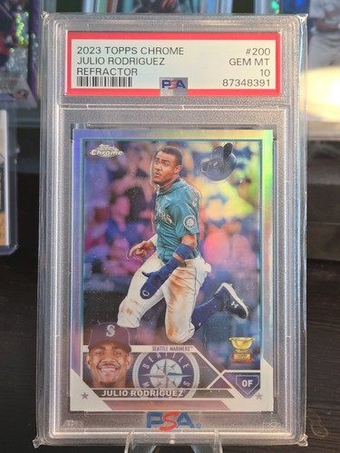 2023 Topps Chrome - Julio Rodriguez #200 Refractor PSA 10 Rookie Cup