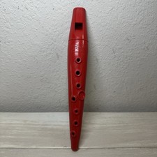 Vintage Swanson Tonette Recorder Red Plastic Musical Instrument 8 Inches Long