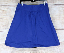 J.Crew Womens Size 10 Blue A-Line Mini Skirt Cotton Lined Casual