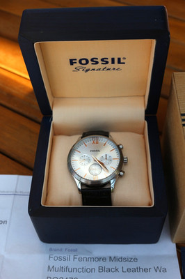 Fossil Herren Chronograph Fenmore Exclisive BQ-2473, weiß roségold, NEU in OVP