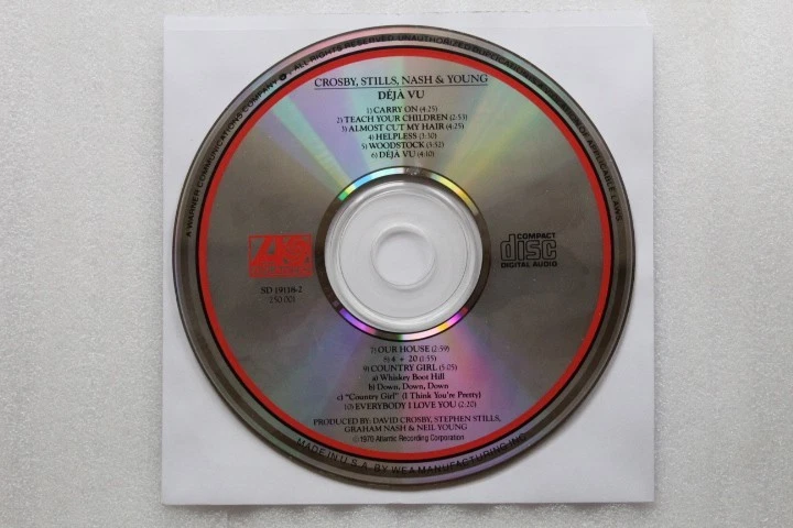 Crosby Stills Nash and Young - Deja Vu CD Folk Rock Country Rock Classic Rock Foto 3 de 3