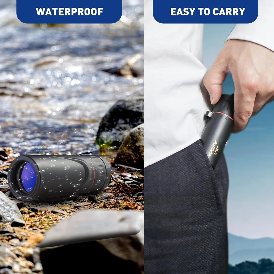 Mini Monocular Telescope, Upgrade 30 X 25 HD Monoculars for Adults High Powered, - Image 4 of 4