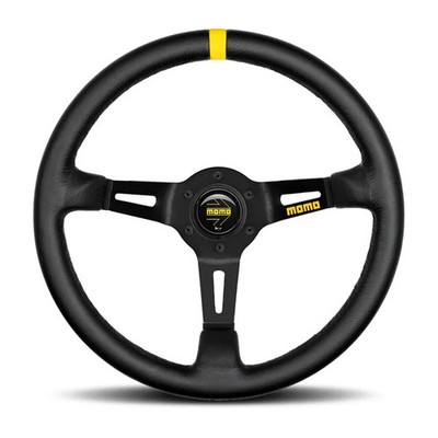MOMO Motorsport MOD.08 Leather Racing Steering Wheel Black, 350mm - R1908/35L