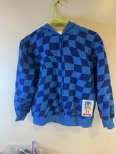 Sonic The Hedgehog Hoodie Boys Sz L Zip Up Gamer Sega Pullover