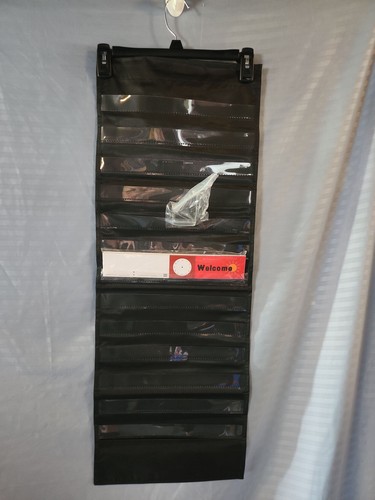 Daily Schedule Pocket Chart Black 13 Pockets 26 Cards Classroom Home Office