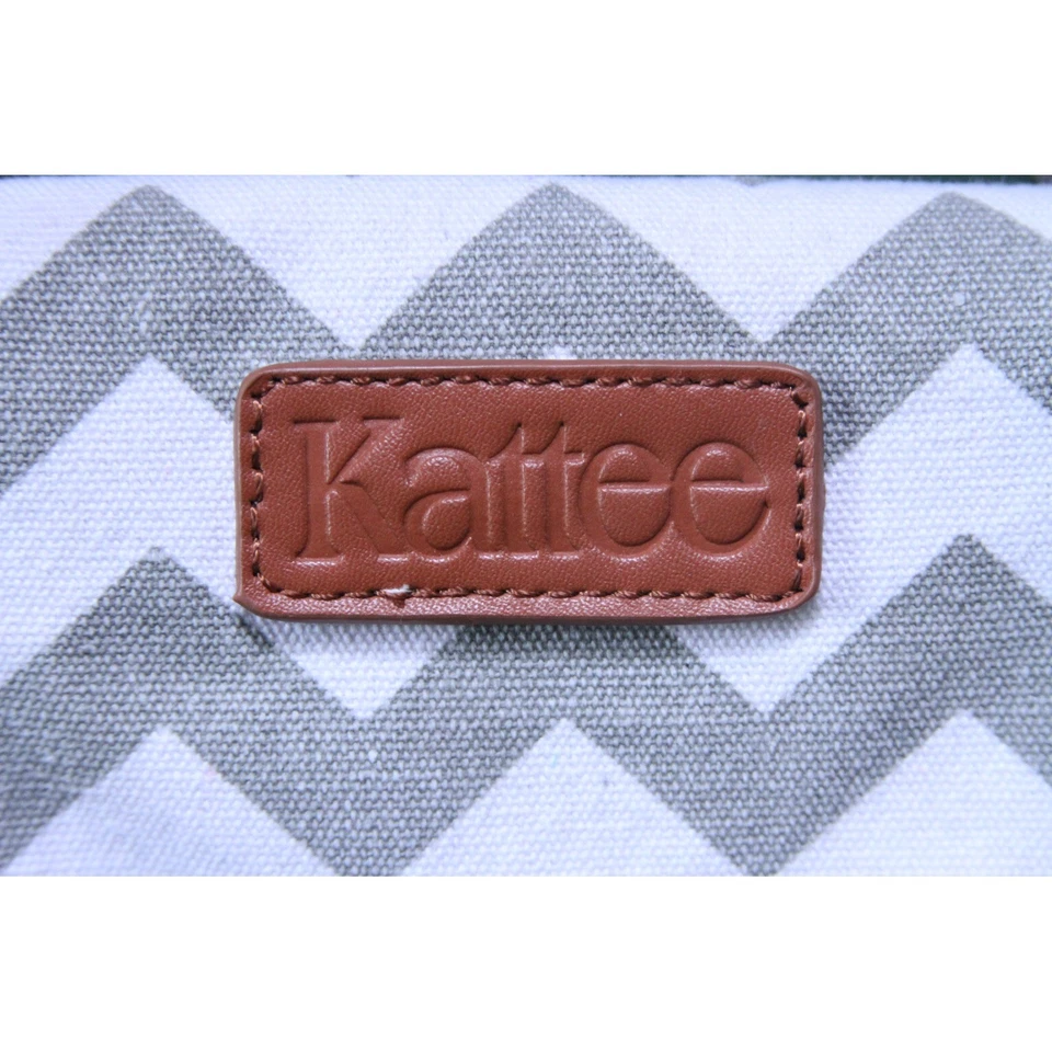 Bolso organizador de pañales Chevron gris Kattee bolso de hombro de viaje Foto 2 de 4