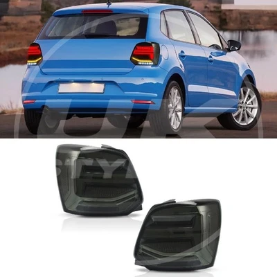 UK STYLING LED SMOKED TAIL LIGHTS SEQUENTIAL INDICATOR FOR VW VOLKSWAGEN POLO MK5 6R 11-17