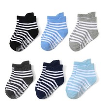 6 Pairs Toddlers Baby Girls Boys Kids Anti-Skid Cotton Socks Newborn Infant Sock