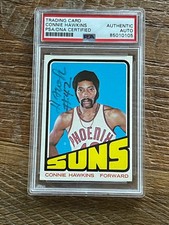 1972-73 1972 Topps Connie Hawkins (d. 2017) signed PSA/DNA autograph auto card