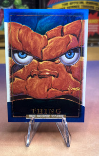 2024 Marvel Masterpieces 92 Serie Platino PMG Blu Cosa