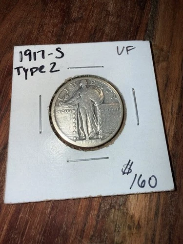 1917-S Standing Liberty Quarter Type 2 VF Silver San Francisco