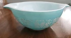Vintage Pyrex Amish Turquoise Butter print Cinderella Mixing Nesting Bowl #442