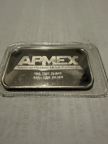 APMEX Silver Bar 1 oz .999+ Sealed Ounce Prepper Ingot Bullion