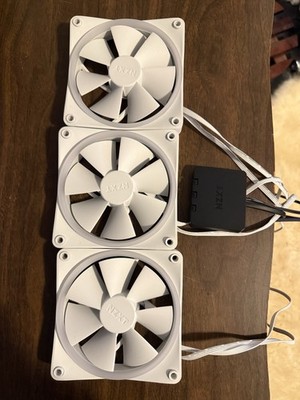 NZXT F120RGB Duo 120mm Dual-Sided RGB Fan Triple Pack White. READ