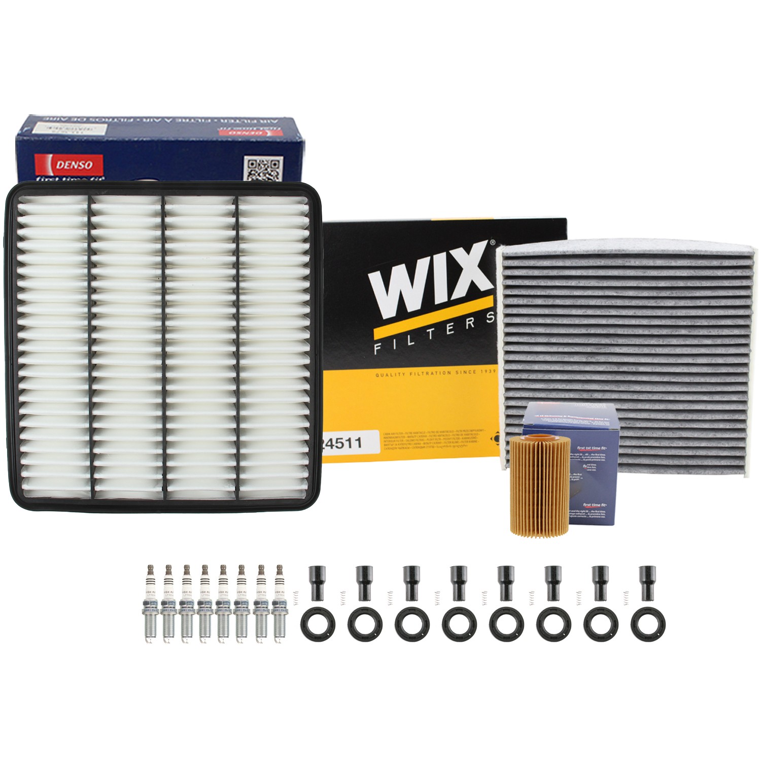 Denso Tune Up Kit NGK 8 Spark Plugs  Boots Kit for Land Cruiser Sequoia Tundra