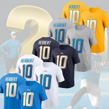 🔥HOT ITEM! 2025 Justin Herbert #10 Los Angeles Name & Number Gift For Fans