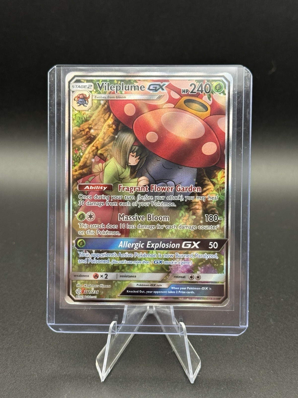 Pokemon 2019 Vileplume GX (Full Art) 211/236 Sm-Cosmic Eclipse Holo