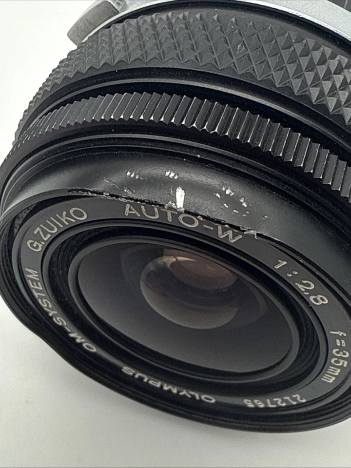 OLYMPUS OM-System G.ZUIKO AUTO-W 35mm F/2.8 Lens ~ Dent From lip See Pics ~ - Image 2 of 4