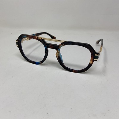 Coco And Breezy CB UNIQUE 104 50-23-145 Tortoise Blue Gold Eyeglasses CN32