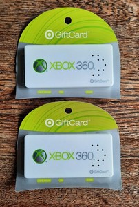 TWO XBOX 360 Target GIFT CARDS 2006 SOUND BUTTON (Battery Not Working) No Value