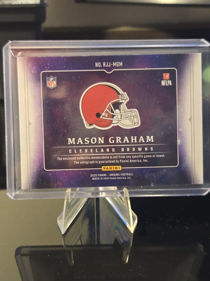 Parche de novato 2025 Origins autógrafos Mason Graham #RJJ-MGM rosa 01/12 AU MEM RC Foto 2 de 2