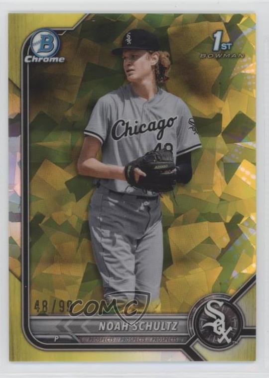 2022 Bowman Chrome Draft Sapphire Edition Yellow 48/99 Noah Schultz #BDC-56 19i9