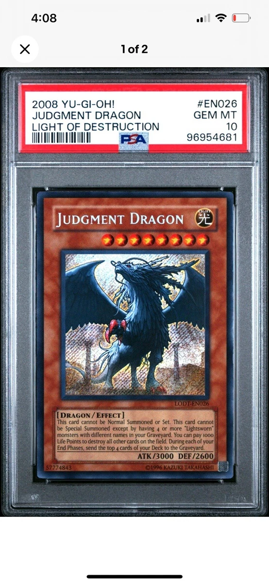 YuGiOh! PSA 10 Judgement Dragon LODT-EN026 | eBay