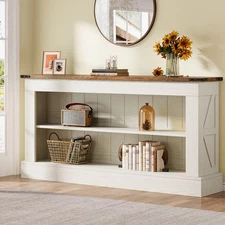 63'' Console Table for Entryway, Farmhouse Sofa Table w/ Storage for Living Room