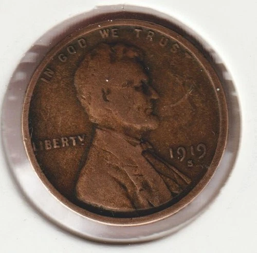 Rare Old 1919-S US Lincoln Wheat Penny Cent Semi-Key Date Collection Coin USA 🔥