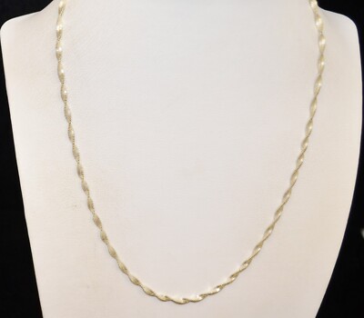 Sterling Silber schöne Seil Kette Halskette 15,5'' #FMC972