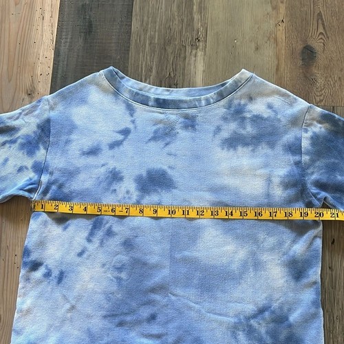 SPLENDID Ladies Thermal Tie Dye Long Sleeve BLUE Waffle Top Size: Small (S) - Picture 6 of 16
