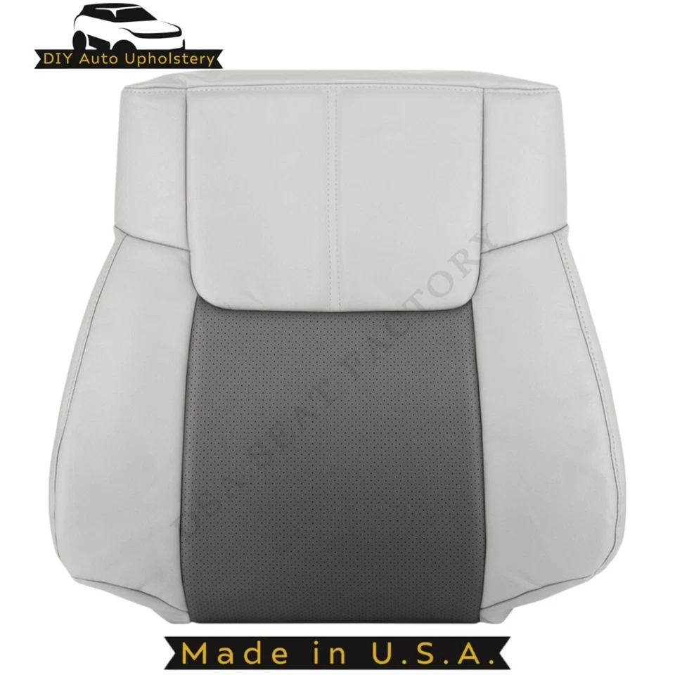 Cubiertas superiores delanteras de cuero genuino gris 2 tonos para Jeep Commander XK 2006-2010 Foto 3 de 4