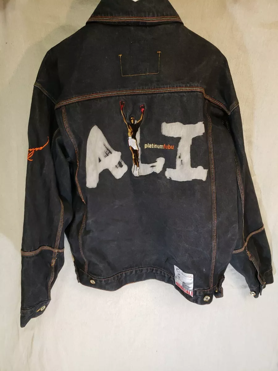 Platinum Fubu Muhammad Ali Denim Jacket Size XL XLarge Limited