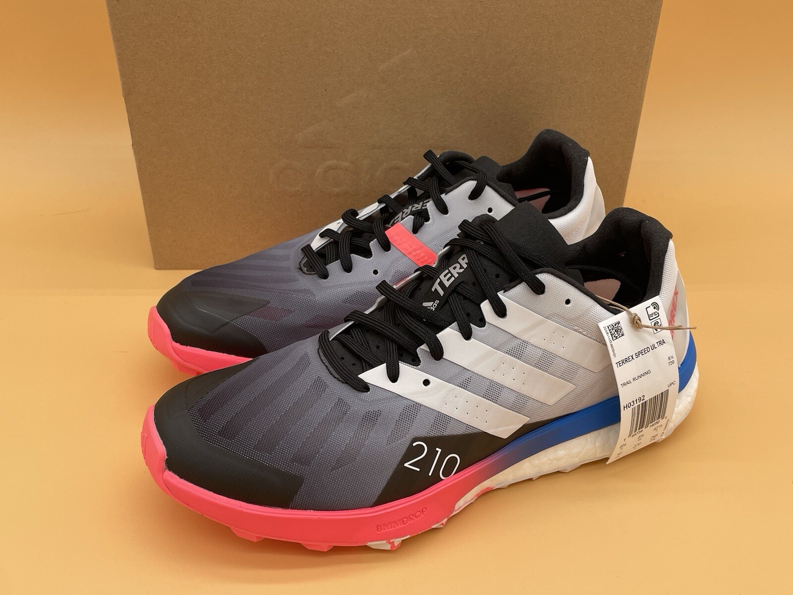 adidas Terrex Speed Ultra Trail Running Shoes Size 10 Black Turbo W