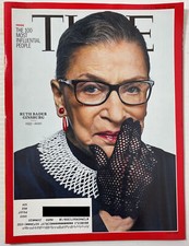 TIME MAGAZINE 100 Most Influential People RUTH BADER GINSBERG 0ct 5-12/2020