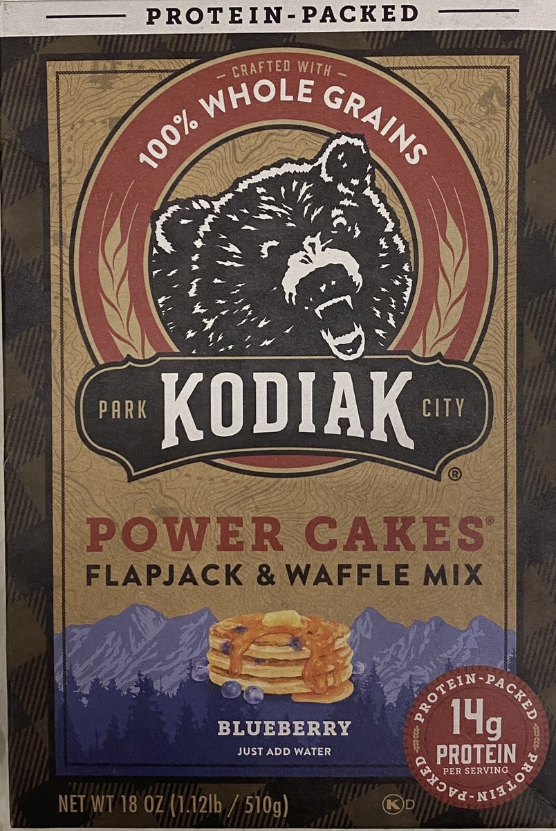 4x Kodiak Protein Power Cakes BLUEBERRY Flapjack & Waffle Mix 18oz