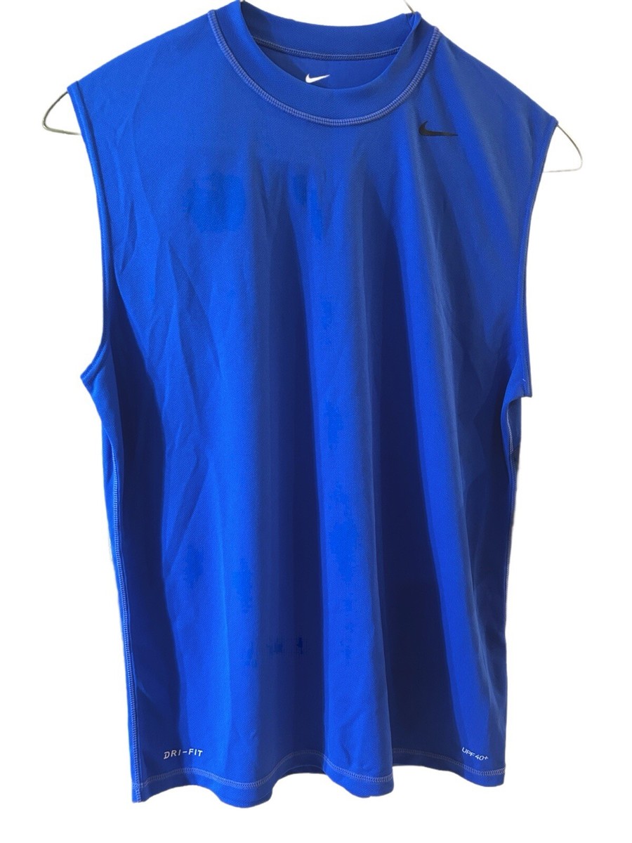 Nike Mens Legend Dri Fit Sleeveless T-Shirt Medium Royal Blue